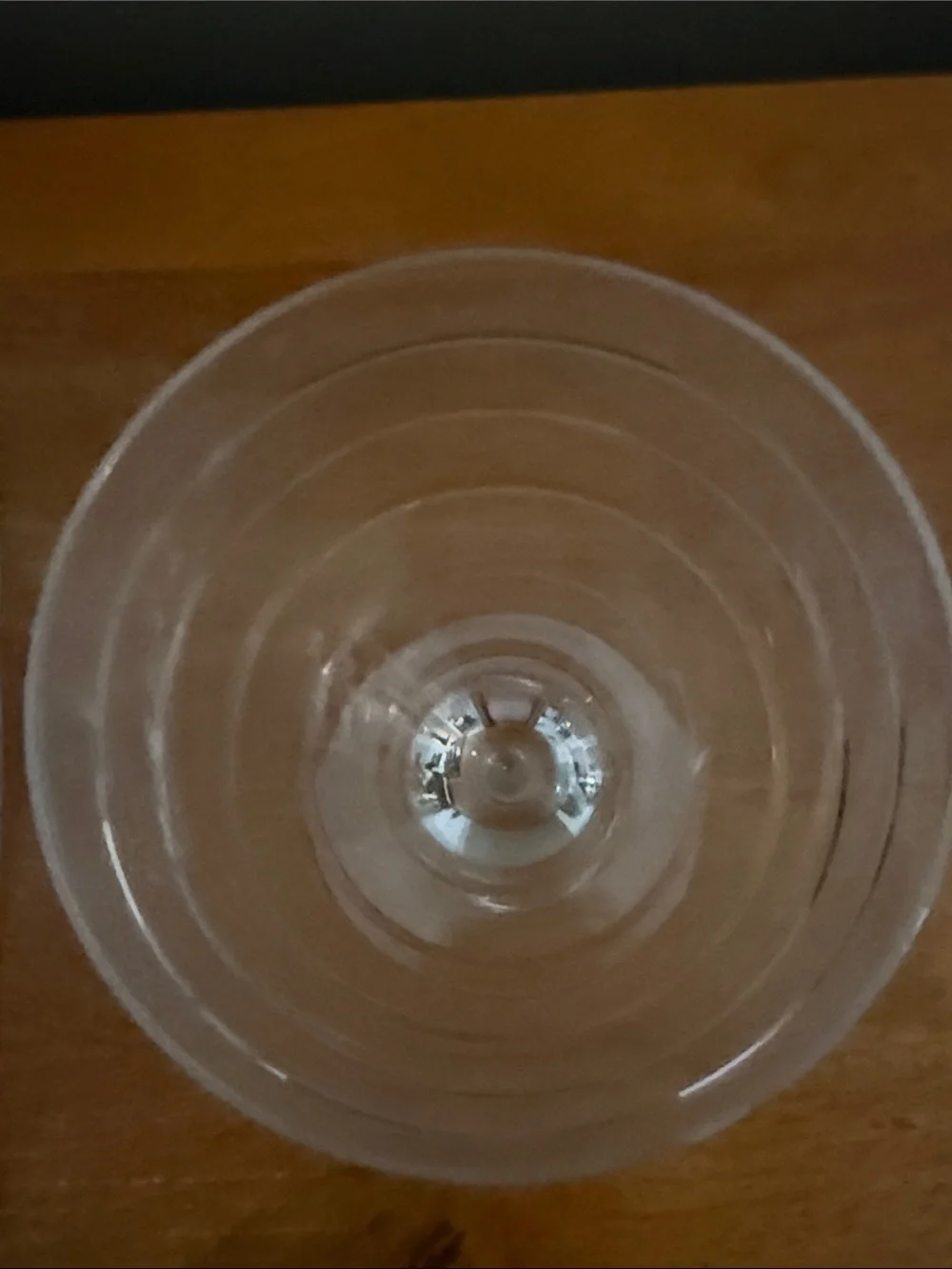 Clear Etched Stemmed Wine Glass - Single Piece